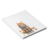 Chagrijnige Oranje Kat in de Regen Notitieblok (Schuin)