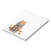 Chagrijnige Oranje Kat in de Regen Notitieblok (Gedraaid)