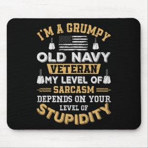 Chagrijnige Oude Veteranen Patriottisch Grappig Mi Muismat