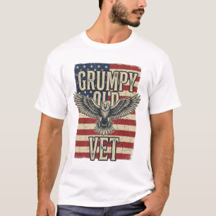 Chagrijnige Oude Veteranen Patriottische Adelaar V T-shirt
