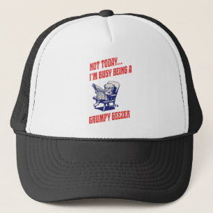 Chagrijnige ouwe kerel trucker pet