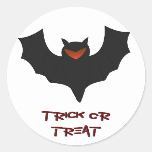 Chagrijnige Vleermuis Halloween Sticker