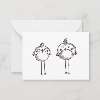 Chagrijnige vogels notitiekaartje