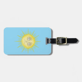 Chagrijnige Zon, Slaperige Maan Bagagelabel