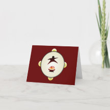 Chaharshanbeh Suri Tambourine Red Background