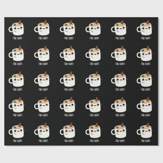 Chai Daar Funny Chai Tea Pun Dark BG Cadeaupapier (Vlak)