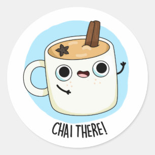 Chai Daar Funny Chai Tea Pun Ronde Sticker