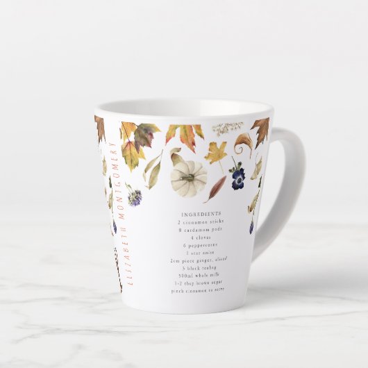 Chai Latte Lover | Monogram Chai Spice Latte Mug (Angle droit)