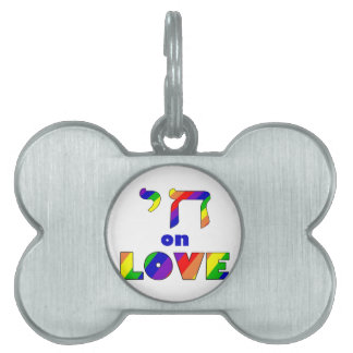 Chai op LOVE, witte slag Zazzle.png Huisdieren Naamplaatje