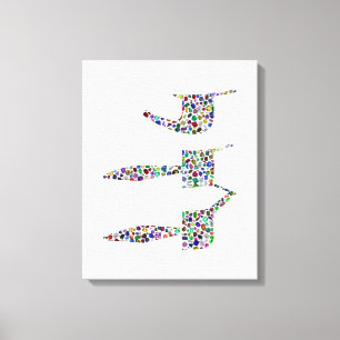 Chai-symbool gemaakt met Gemstone in All Colors Canvas Afdruk