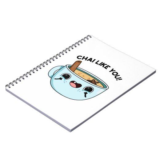 Chai zoals jij Funny Tea Pun Notitieboek (Linkerzijde)