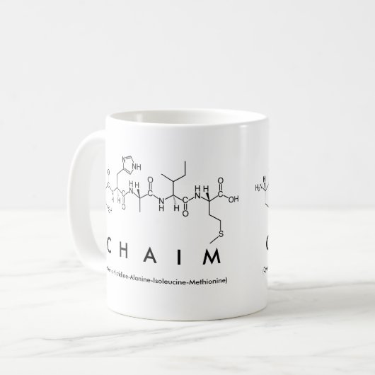 Chaim peptide nom mug (Devant gauche)