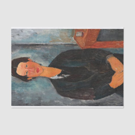 Chaim Soutine door Amedeo Modigliani Tissuepapier (Voorkant)