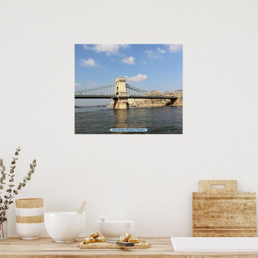 Chain Bridge, Boedapest, Hongarije Poster (Keuken)