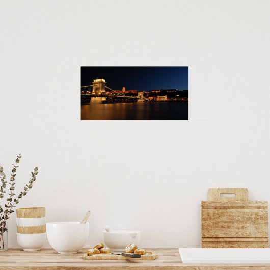 Chain Bridge Budapest Poster (Keuken)