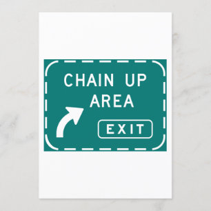 Chain Up Area Road Sign. Kaart