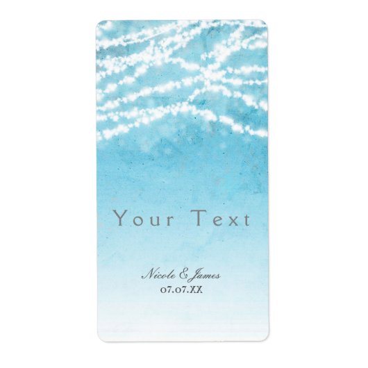 Chaîne céleste Lumières Bleu Étiquette de vin rust (Devant)