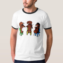 Chaîne Dachshund Trio Musiciens Tshirt