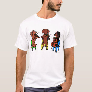 Chaîne Dachshund Trio Musiciens Tshirt