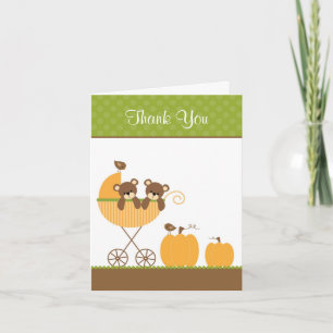 Chaîne de automne Ours jumeaux Cartes de notes