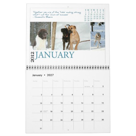 Chaîne de BHRR 2012 de calendrier de succès (Jan 2027)