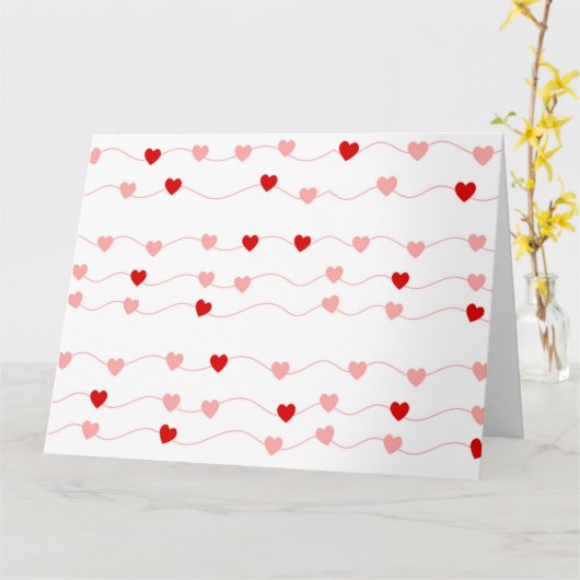 CHAÎNE DE CŒURS CARTE (Fleur jaune)