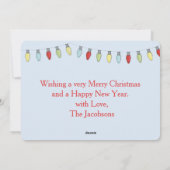 Chaîne de feux de Noël Carte photo double face (Dos)