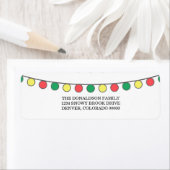 Chaîne de jour férié Étiquette de adresse (En situation)