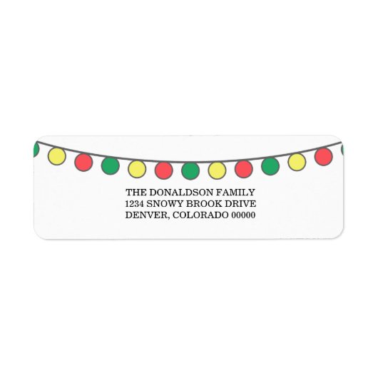 Chaîne de jour férié Étiquette de adresse (Devant)