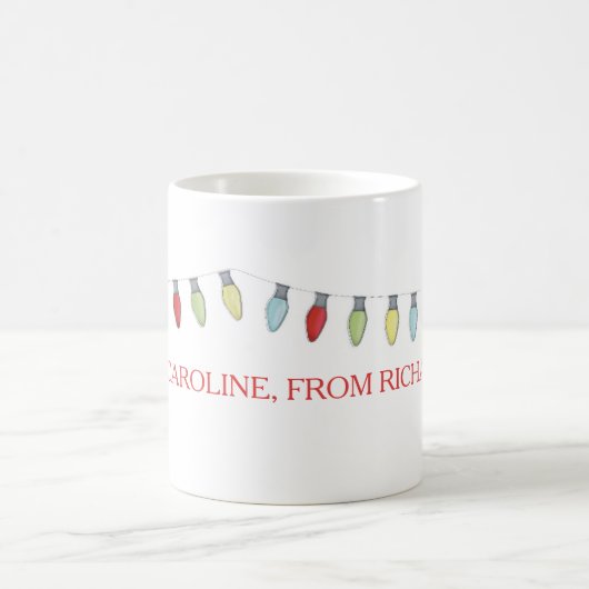 Chaîne de la Mug éditable des lumières de Noël (Centre)