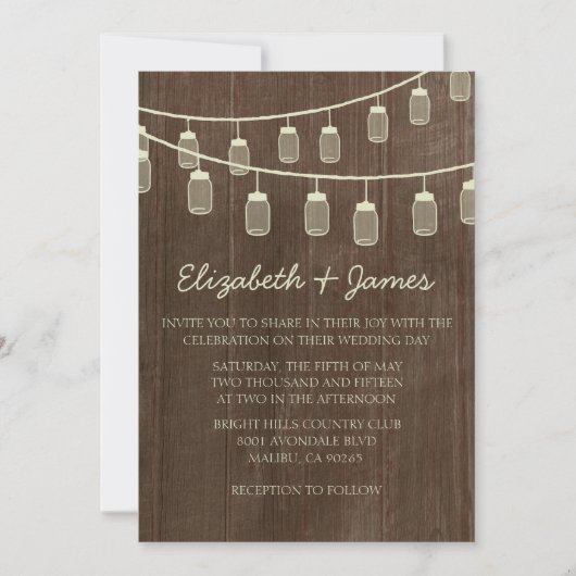 Chaîne de lumière des invitations aux mariages (Devant)