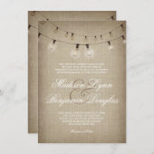 Chaîne de lumière Invitation Mariage campagnard ru (Devant / Derrière)