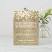 Chaîne de lumières Cartes d'information mariage ru (Debout devant)