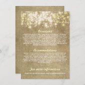 Chaîne de lumières Cartes d'information mariage ru (Devant / Derrière)