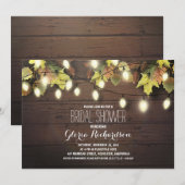 chaîne de lumières chute nuptiale invitation à la (Devant / Derrière)