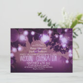 chaîne de lumières faire-part de mariage violet ru (Debout devant)