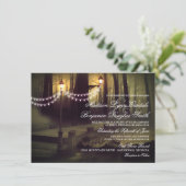 Chaîne de lumières Invitations de mariage rustique (Debout devant)
