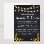 chaîne de lumières invitations de mariage tourneso (Devant / Derrière)