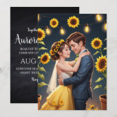 chaîne de lumières invitations de mariage tourneso (Devant / Derrière)