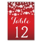 Chaîne de lumières, numéro de table du mariage de  (Dos)