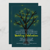 Chaîne de lumières Oak Tree Wedding Invitations (Devant / Derrière)
