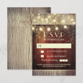 Chaîne de pays rustique lumières mariage cartes RS (Devant / Derrière)