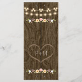 Chaîne d'éclat de lumière Menu Mariage de automne (Dos)