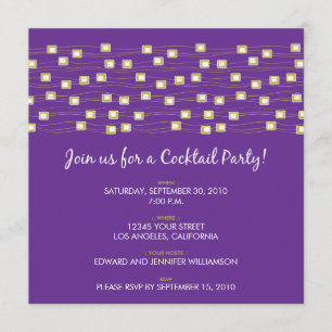 Chaîne des lumières Invitation du Cocktail Party (