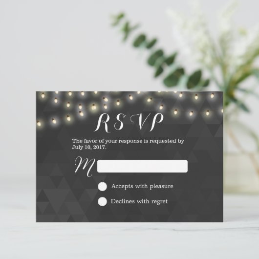 Chaîne d'été moderne lumière mariage RSVP (Debout devant)