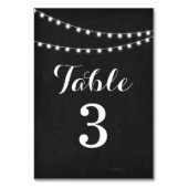 Chaîne d'été noire - Numéro de table Mariage (Dos)