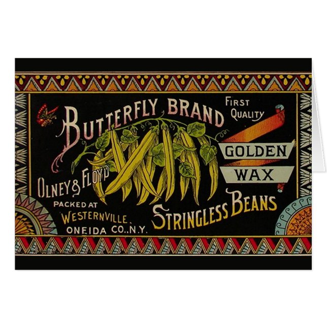 Chaîne Étiquette de haricot Vegetable Pays (Devant horizontal)