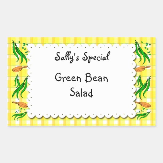 Chaîne Haricots Chèques Jaunes Autocollants alimen (Devant)