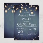 Chaîne Lights Surprise Retraite Party Invitation (Devant / Derrière)