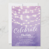 Chaîne Lights Sweet 16e anniversaire Invitation (Devant)